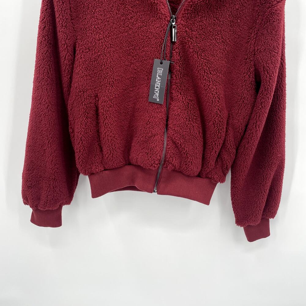 EVEREVE BLANKNYC NWT Cozy Full Zip Hoodie Sweatshirt Jacket in Red // XS - Picture 8 of 10